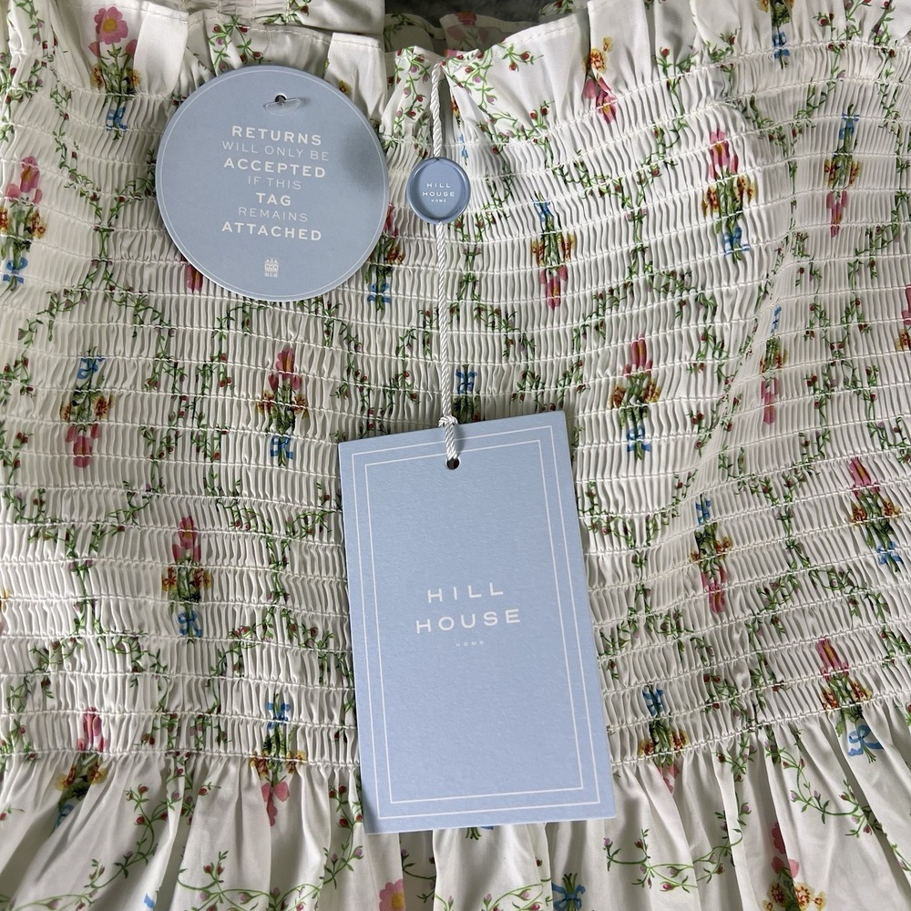 Hill House Home Ellie Nap Dress Pastel Trellis Floral Maxi Size S NWT Cotton - Picture 4 of 10